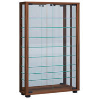 HÄNGEVITRINE in Nussbaumfarben  - Nussbaumfarben/Schwarz, MODERN, Glas/Holzwerkstoff (59/91,3/18cm) - MID.YOU