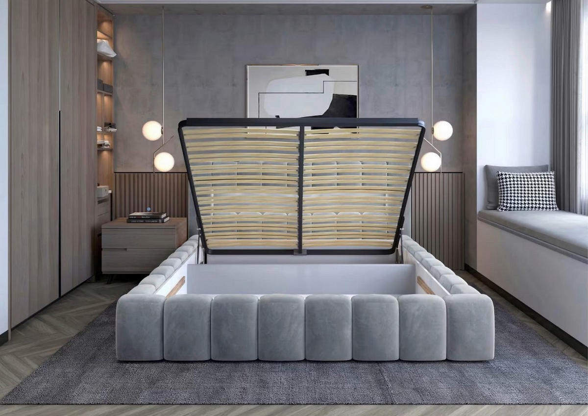 POLSTERBETT 160/200 cm, {[inkl. ],item.attr('349-543'),[, ]} - Schwarz/Weiß, MODERN, Holz/Kunststoff (160/200cm) - MID.YOU