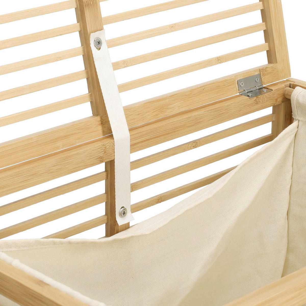 WÄSCHESAMMLER - Naturfarben, Basics, Holz (53,5/33/61cm) - Zeller Present