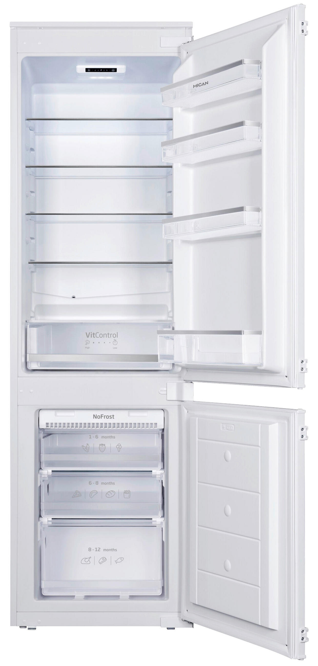 KÜHL-GEFRIER-KOMBINATION 30851  - Weiß, Basics, Metall (54/176,9/54cm) - Mican