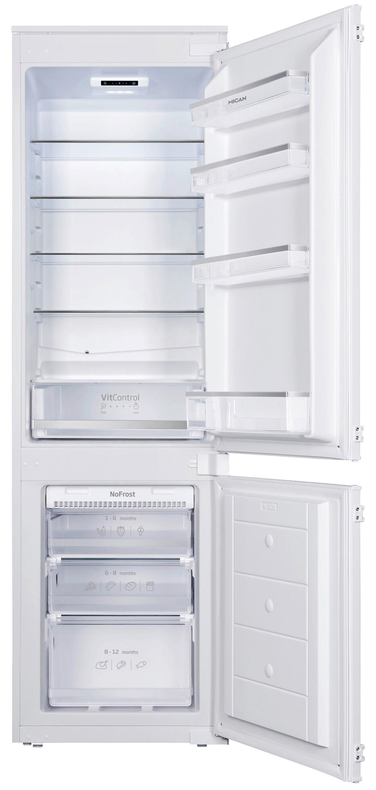 KÜHL-GEFRIER-KOMBINATION 30851  - Weiß, Basics, Metall (54/176,9/54cm) - Mican