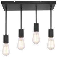 DECKENLEUCHTE    45/15/34 cm  - Schwarz, Basics, Metall (45/15/34cm) - Globo