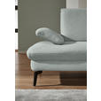 ECKSOFA in Chenille, Mikrofaser Hellblau, Salbeigrün  299/157 cm  - Salbeigrün/Schwarz, Design, Textil/Metall (299/157cm) - Dieter Knoll