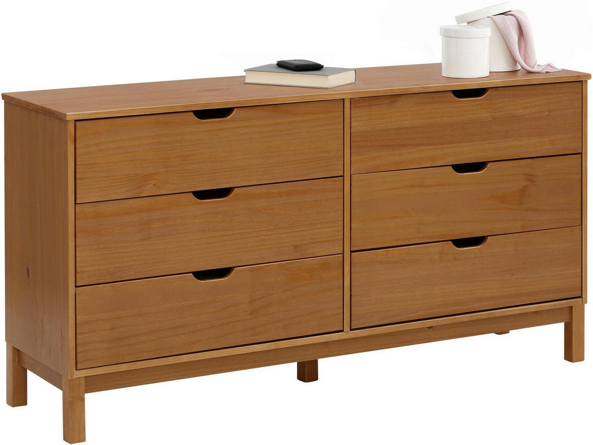 KOMMODE POZNAN, 150/75/39 cm, 6 Schublade(n)  - Naturfarben, Design, Holz (150/75/39cm) - Livetastic