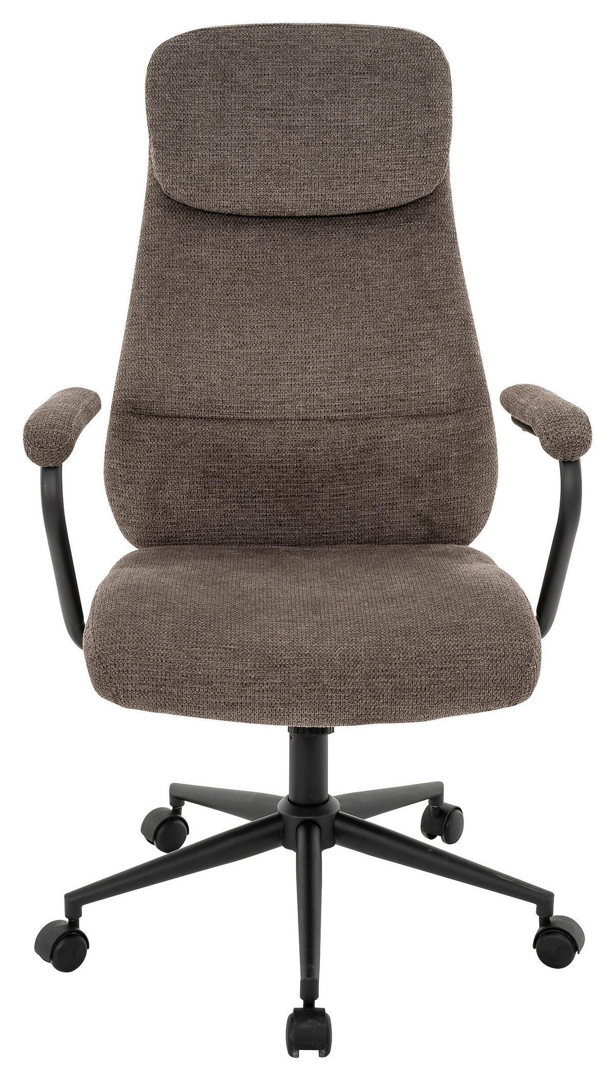 CHEFSESSEL Webstoff Schwarz, Taupe  - Taupe/Schwarz, MODERN, Kunststoff/Textil (60/108-116/67cm) - MID.YOU