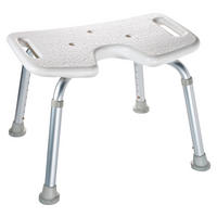 BADHOCKER Metall, Kunststoff  - Silberfarben/Weiß, Basics, Kunststoff/Metall (48/34-52/31,5cm)