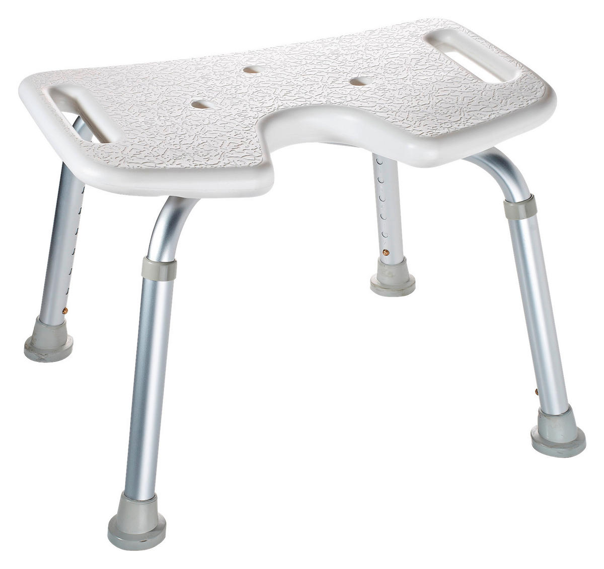 BADHOCKER Metall, Kunststoff  - Silberfarben/Weiß, Basics, Kunststoff/Metall (48/34-52/31,5cm)