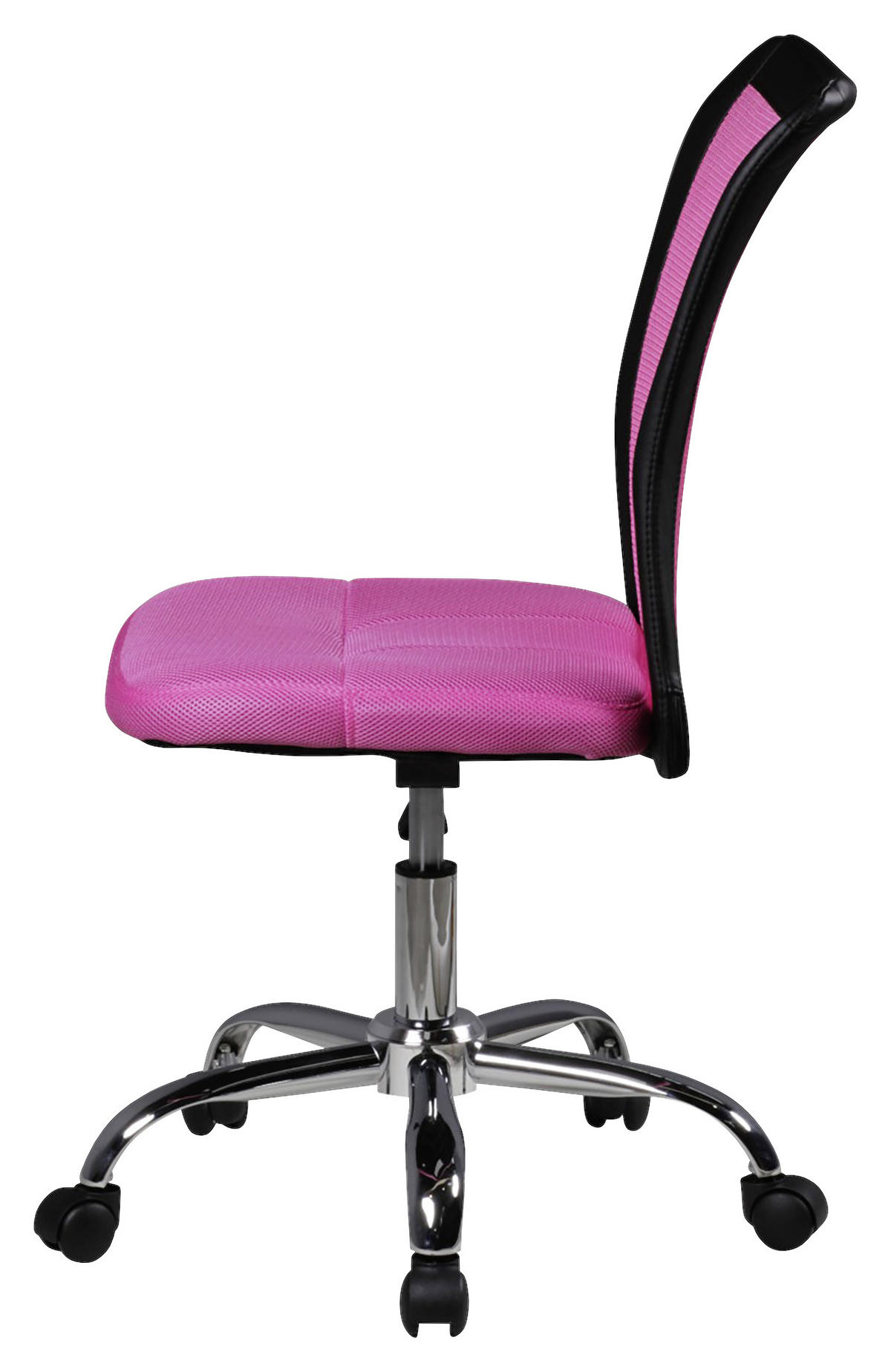 JUGENDDREHSTUHL Lederlook, Netz Pink  - Chromfarben/Pink, MODERN, Kunststoff/Textil (60/100/60cm) - MID.YOU