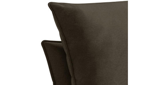 SESSEL in Velours Braun  - Schwarz/Braun, Design, Textil/Metall (72/84/90cm) - Hom`in