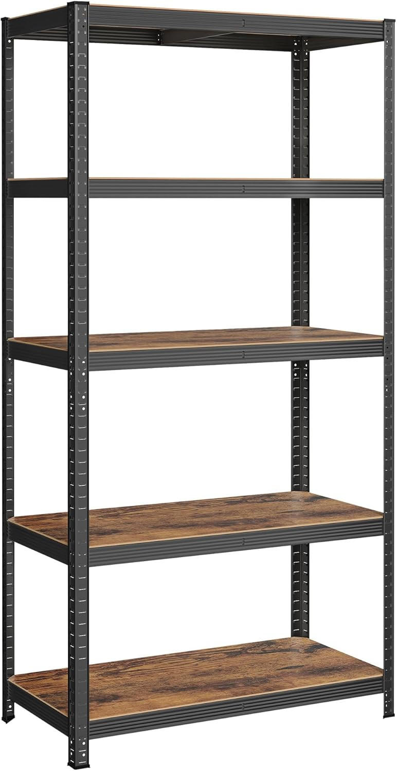 SCHWERLASTREGAL  - Schwarz/Braun, Basics, Holzwerkstoff/Metall (100/200/50cm)