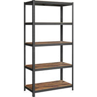 SCHWERLASTREGAL 100/200/50 cm  - Schwarz/Braun, Basics, Holzwerkstoff/Metall (100/200/50cm)