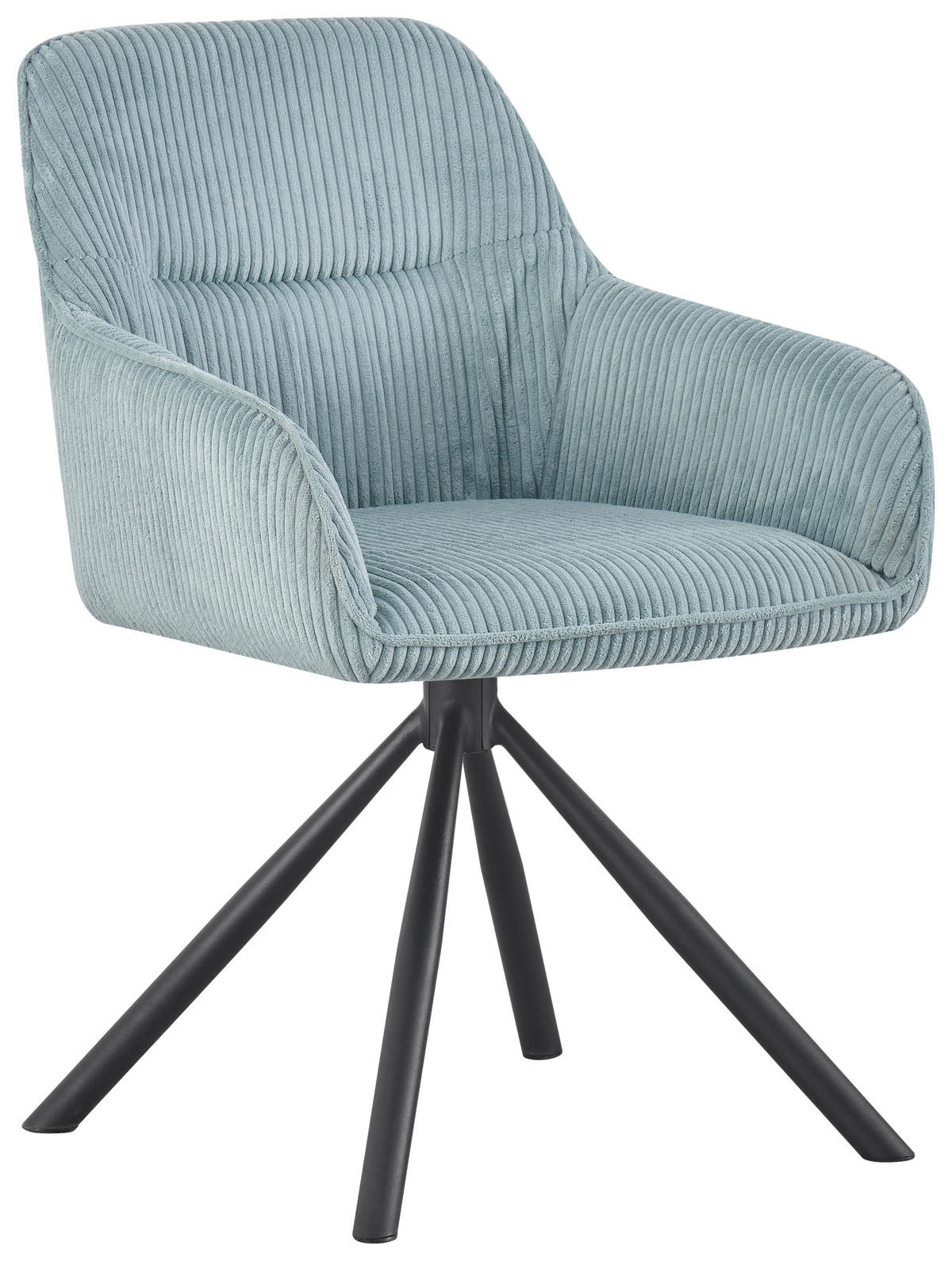 STOLIČKA S PODRÚČKAMI, železo, kord, čierna, svetlomodrá - svetlomodrá/čierna, Design, kov/textil (56/83/62cm) - Carryhome