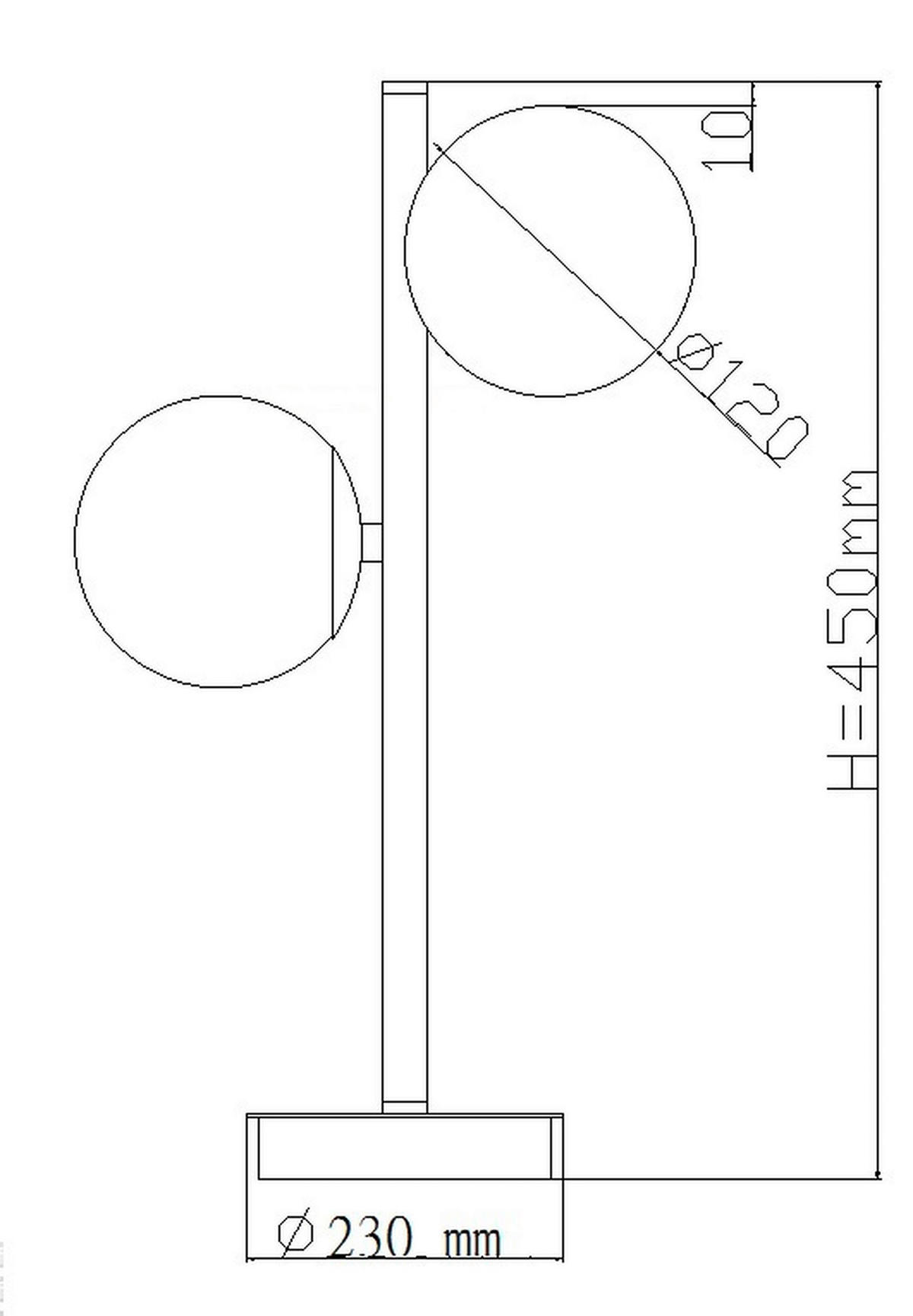 TISCHLEUCHTE - Goldfarben, Konventionell, Metall (45/28/15cm)