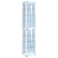 VITRINE Weiss  - Weiss/Schwarz, Modern, Glas/Holzwerkstoff (50/227/38cm) - MID.YOU
