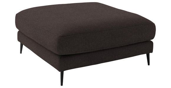ECKSOFA  in Flachgewebe Braun  253/177 cm  - Schwarz/Braun, Design, Textil/Metall (253/177cm) - Dieter Knoll
