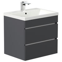 WASCHTISCHKOMBI 60 cm  - Graphitfarben/Weiß, Basics, Keramik/Holzwerkstoff (60cm) - MID.YOU