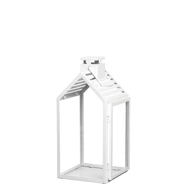 DEKORAČNÝ DOM - priehľadné/biela, Lifestyle, kov/sklo (14,00/29,40/13,00cm) - Leonardo