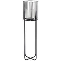 WINDLICHT Schwarz  - Schwarz, MODERN, Glas/Metall (22/73/22cm)