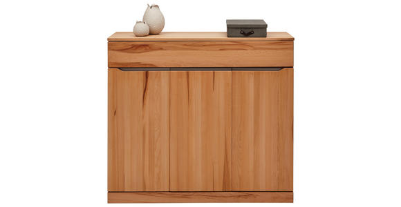 SCHUHSCHRANK Kernbuche massiv Buchefarben - Buchefarben/Grau, KONVENTIONELL, Holz/Metall (120/107/38cm) - Valnatura