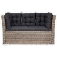 GARTENBANK 160/80/85 cm  in Grau, Dunkelgrau  - Dunkelgrau/Schwarz, MODERN, Kunststoff/Textil (160/80/85cm) - Ambia Garden