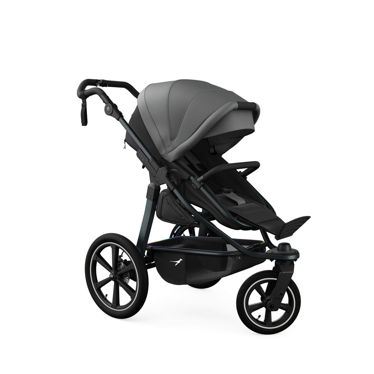 KOMBIKINDERWAGEN  tfk pro 2-in-1 Kombikinderwagen  grau  - Dunkelgrau/Anthrazit, Basics, Textil/Metall (66/118/110cm) - TFK