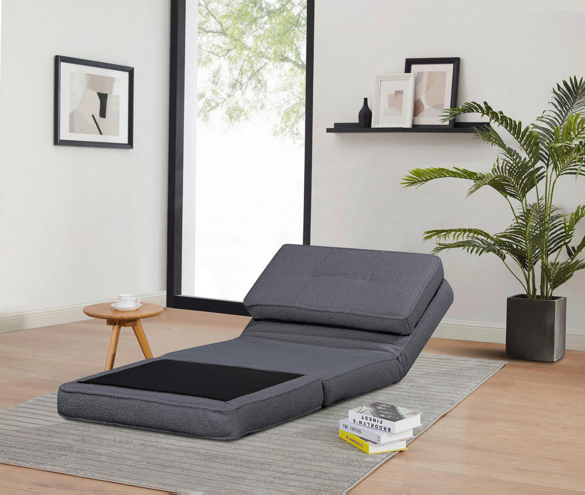 SCHLAFSESSEL in Teddystoff Grau  - Grau, MODERN, Textil (74/61,5/80cm) - MID.YOU