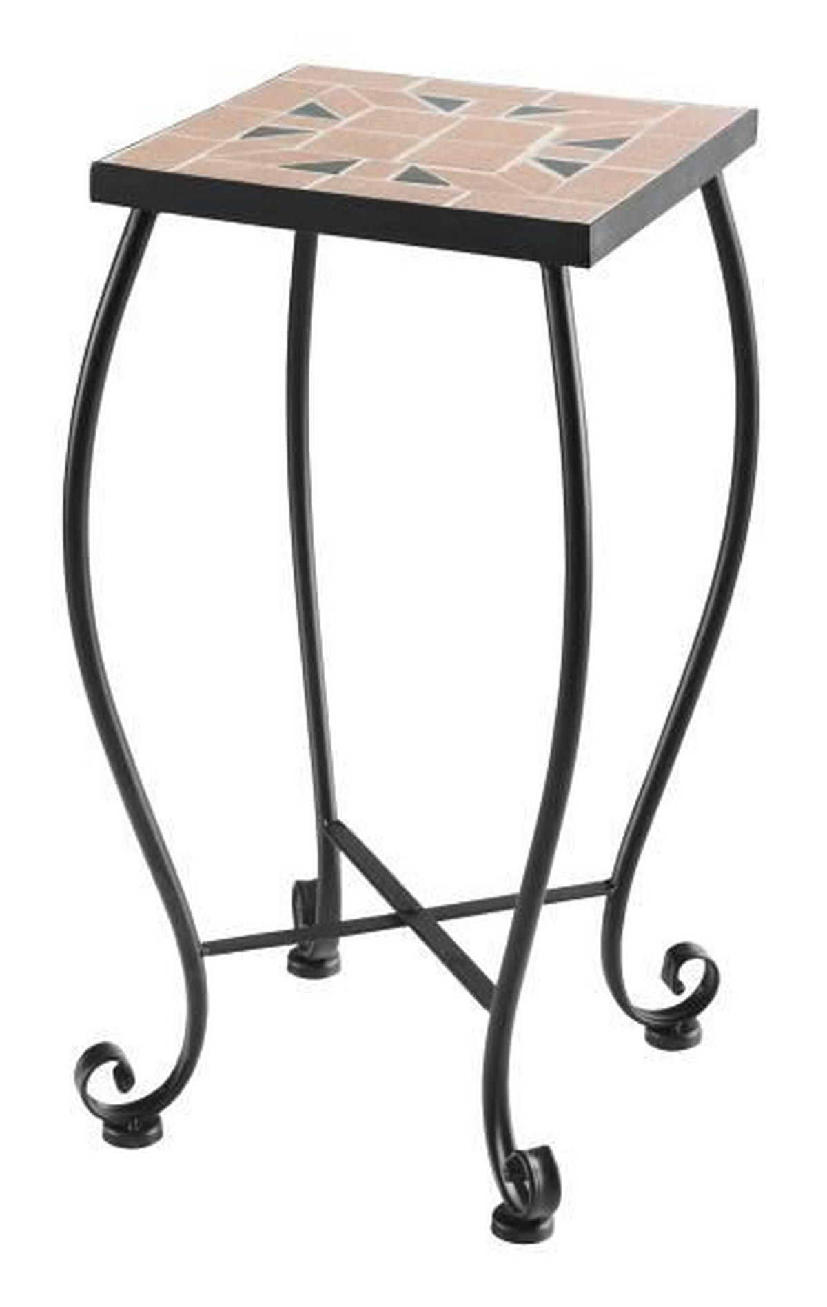 PRÍRUČNÝ STOLÍK, zelená, čierna, terakota - čierna/zelená, Lifestyle, kov/keramika (25/25/52cm) - Boxxx