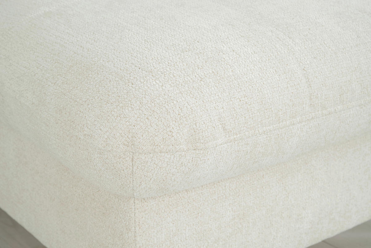 WOHNLANDSCHAFT Beige Chenille  - Beige/Schwarz, KONVENTIONELL, Textil/Metall (160/340/188cm) - Xora