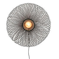 VÄGGLAMPA Cango 63/38 cm   - svart, Natur, naturmaterial (63/38cm) - Good & Mojo