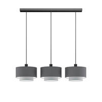 FÜGGŐLÁMPA 30/20/130 cm  - világosszürke/grafitszürke, Basics, műanyag/textil (30/20/130cm)