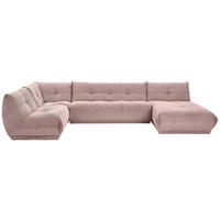 WOHNLANDSCHAFT  Cord Altrosa  - Altrosa, Trend, Textil (210/390/185cm) - Livetastic