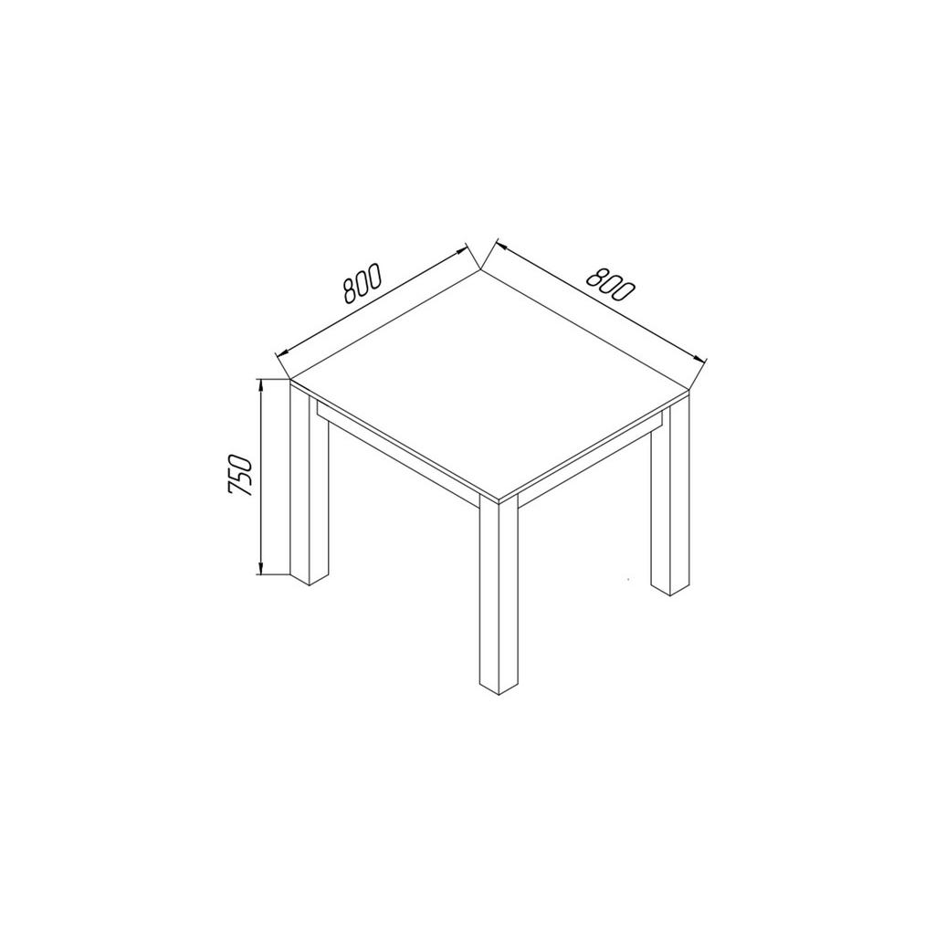 Thumbnail - Livetastic Esstisch, Kernbuche, Holz, Kernbuche, massiv, quadratisch, eckig, 80x75x80 cm, gastro- und objekttauglich, in...
