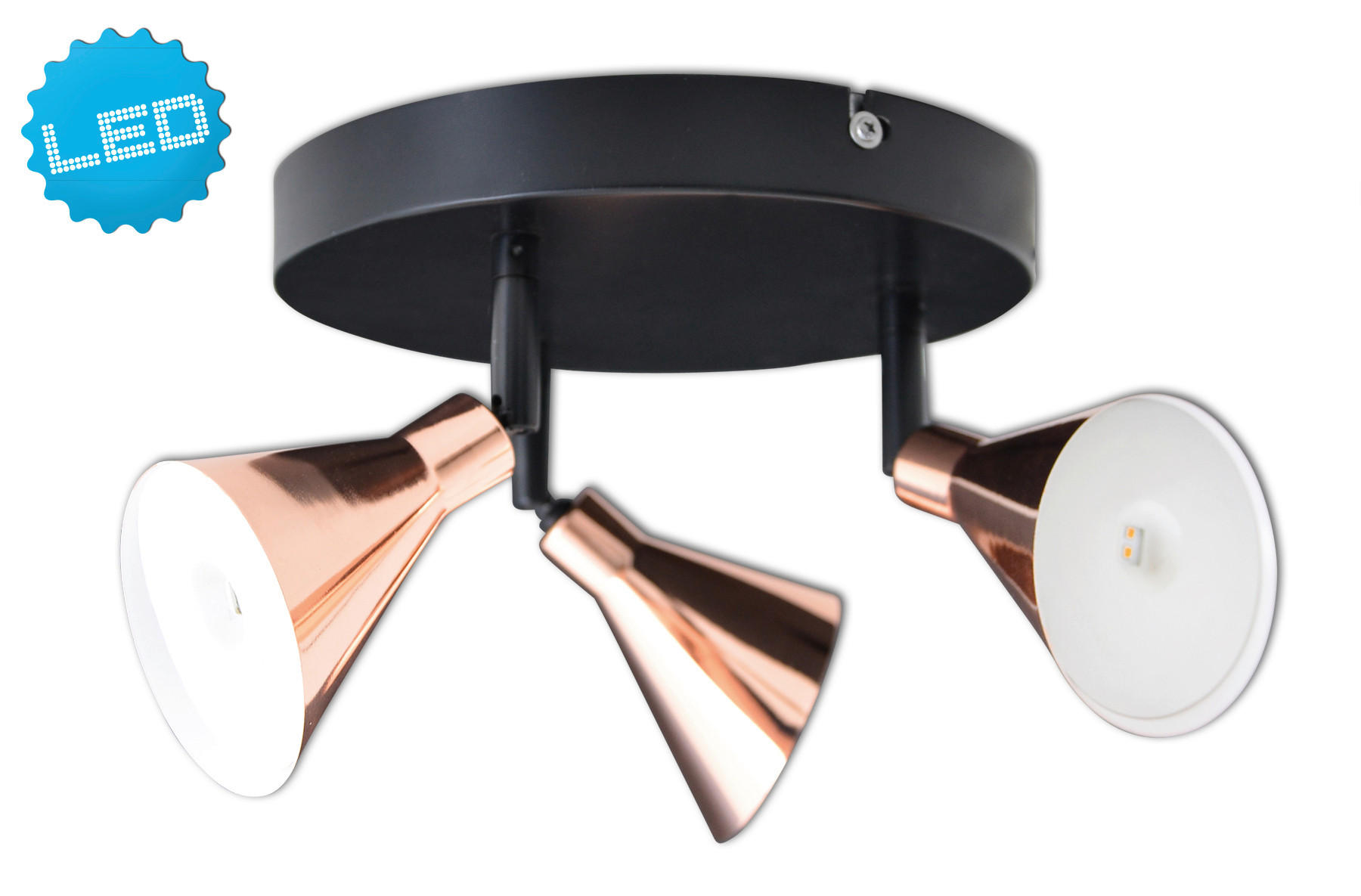 LED-STRAHLER 38/20,3 cm   - Kupferfarben, Design, Metall (38/20,3cm) - Näve