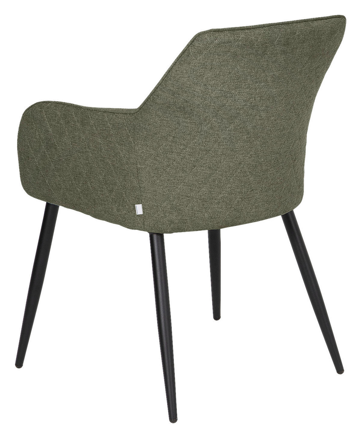 ARMLEHNSTUHL  in Webstoff  - Schwarz/Olivgrün, KONVENTIONELL, Textil/Metall (62/86/63cm) - SetOne by Musterring