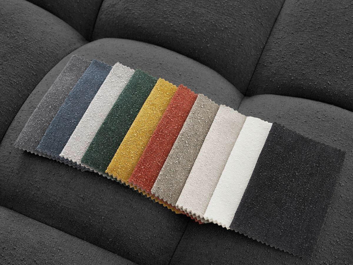 3-SITZER-SOFA EVEREST Struktur Schwarz  - Schwarz, MODERN, Kunststoff/Textil (278/90/115cm)