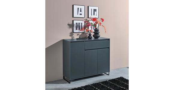 KOMMODE in 118/103/38 cm - Anthrazit, KONVENTIONELL, Holzwerkstoff (118/103/38cm) - Carryhome