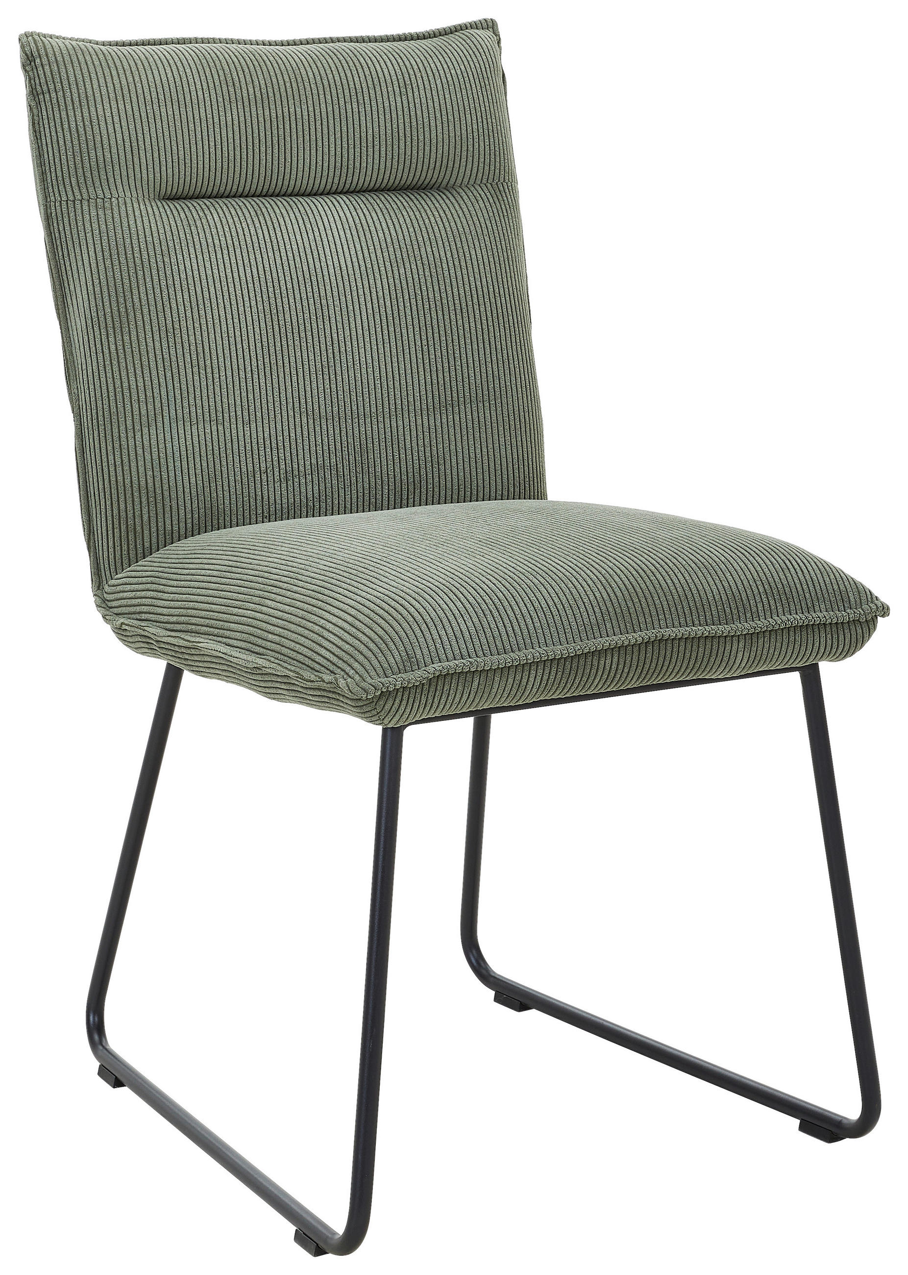 STUHL - Waldgrün/Schwarz, Design, Textil/Metall (47/87/62cm) - Johann Jakob