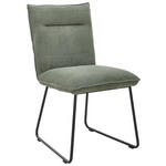 STUHL in Eisen Feincord Metall, Textil - Waldgrün/Schwarz, Design, Textil/Metall (47/87/62cm) - Johann Jakob