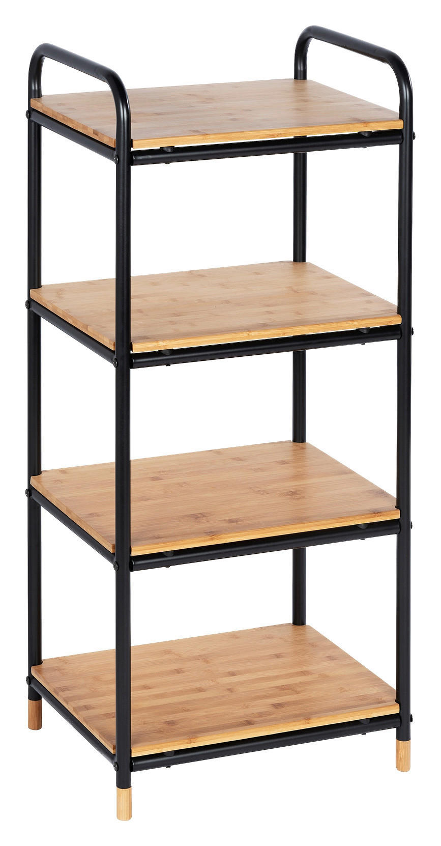 BADEZIMMERREGAL 42/95/34 cm  - Schwarz/Braun, Basics, Holz/Metall (42/95/34cm) - Wenko