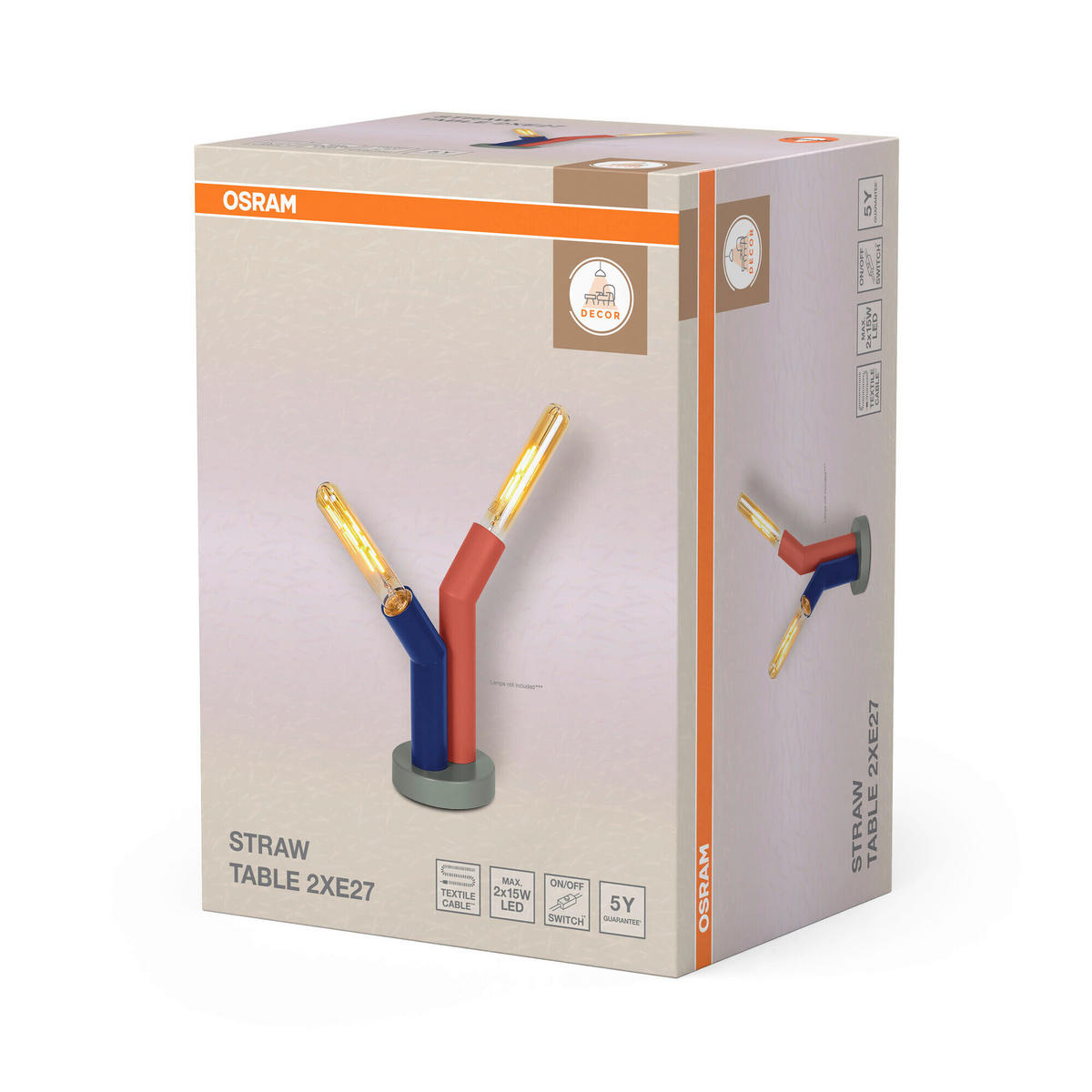 TISCHLEUCHTE 18/12/27,5 cm   - Design, Metall (18/12/27,5cm) - Osram