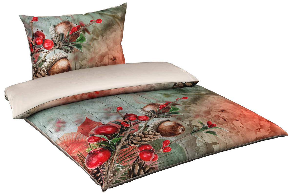 POSTELJNINA WINTER 140/200 cm saten večbarvno  - večbarvno, Konvencionalno, tekstil (140/200cm) - Esposa