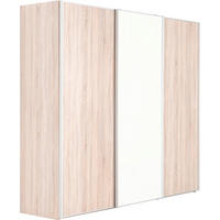 SCHWEBETÜRENSCHRANK in Sonoma Eiche  - Alufarben/Sonoma Eiche, Konventionell, Glas/Holzwerkstoff (249/222/68cm) - Moderano