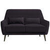 2-SITZER-SOFA in Mikrofaser Dunkelgrau  - Dunkelgrau/Schwarz, Trend, Holz/Textil (135/86/80cm) - Carryhome