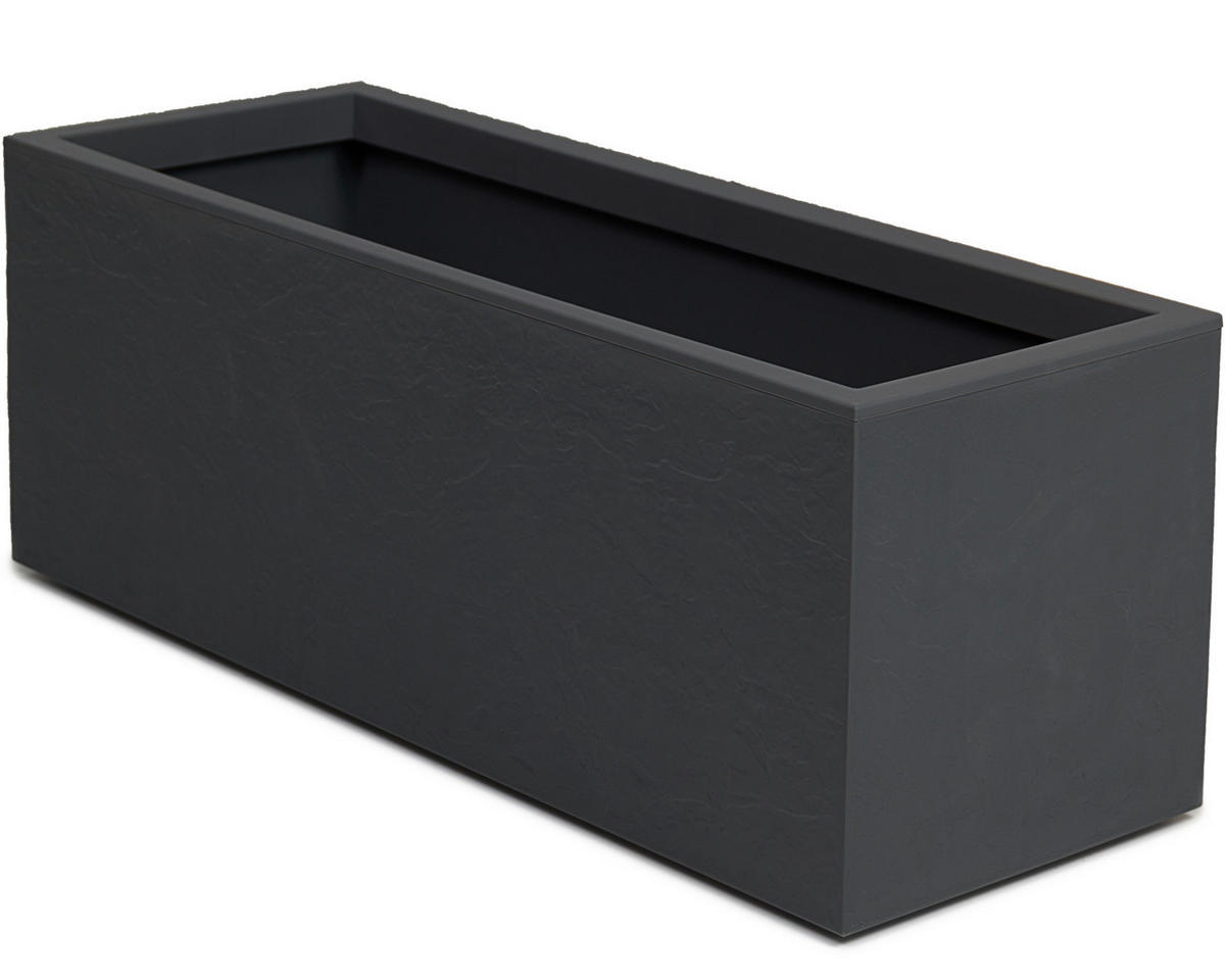 BLUMENKASTEN  - Anthrazit, Basics, Kunststoff (80/30/30cm) - Ambia Garden