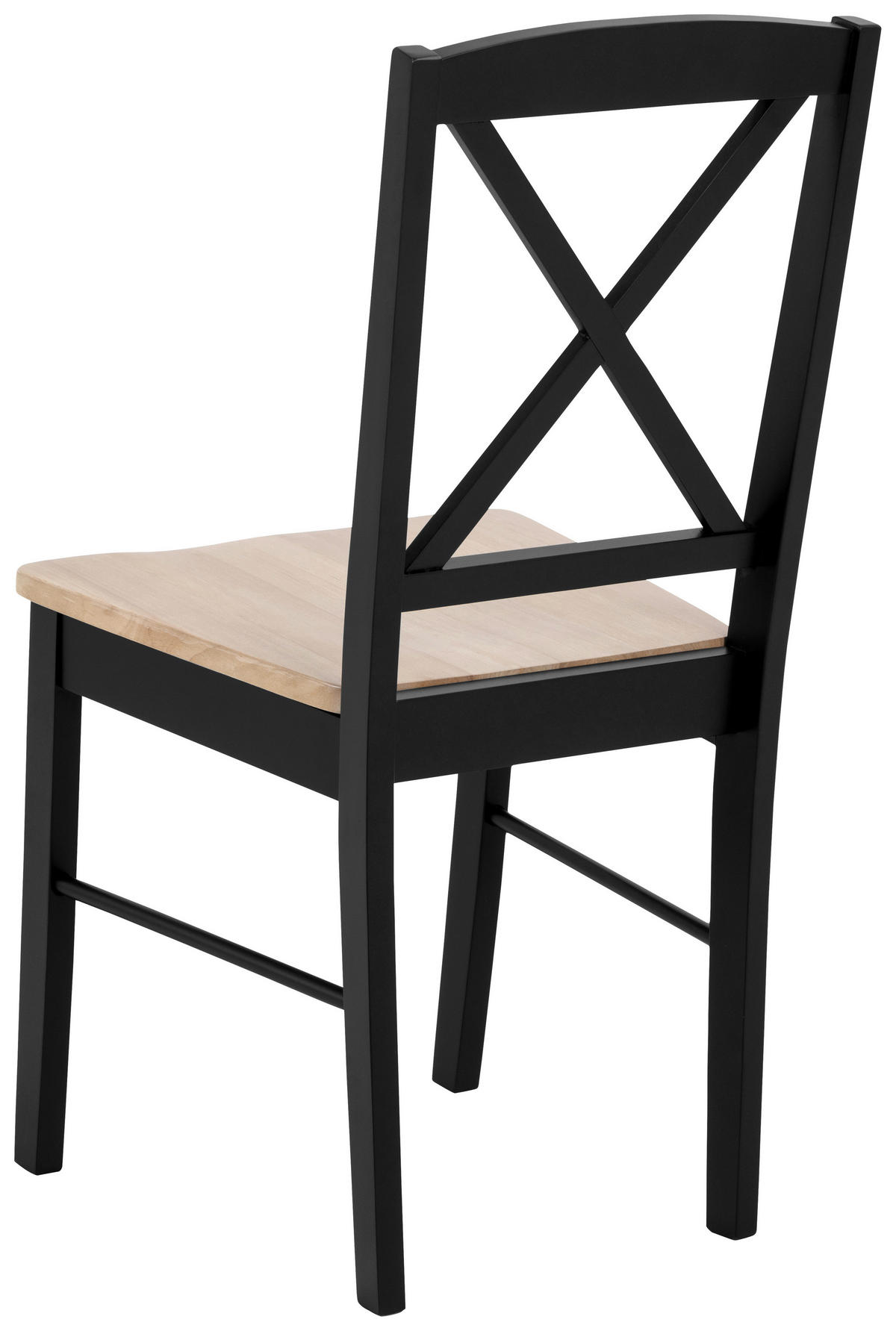 STUHL in Holz Schwarz, Eichefarben  - Eichefarben/Schwarz, Trend, Holz (44,5/90/47cm) - MID.YOU