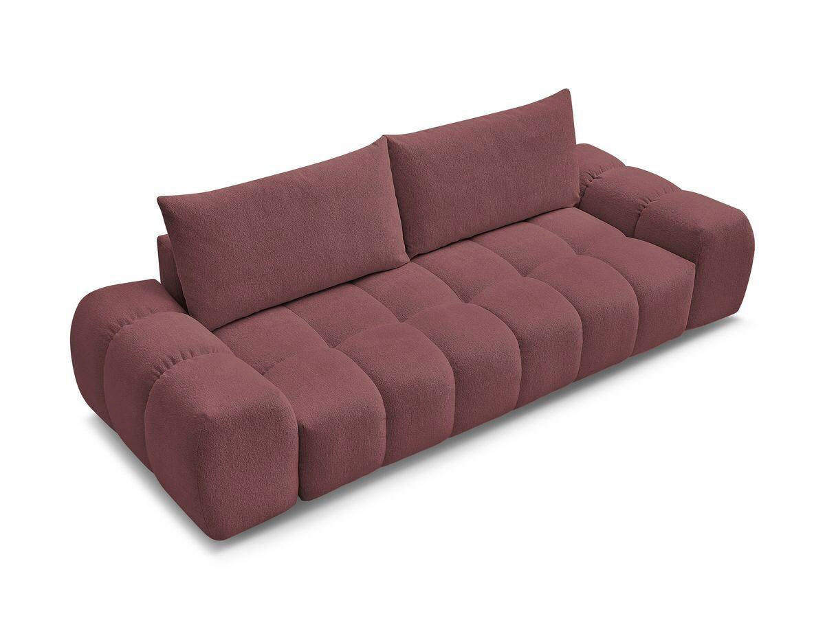 3-SITZER-SOFA EVEREST Flachgewebe Rot  - Rot/Schwarz, MODERN, Kunststoff/Textil (278/90/115cm)