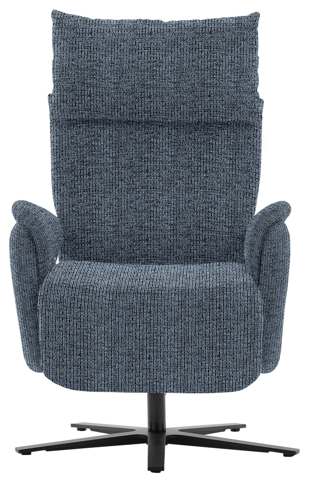 FERNSEHSESSEL in Struktur Blau  - Blau/Schwarz, Modern, Textil/Metall (73/113-117/85cm) - Cantus