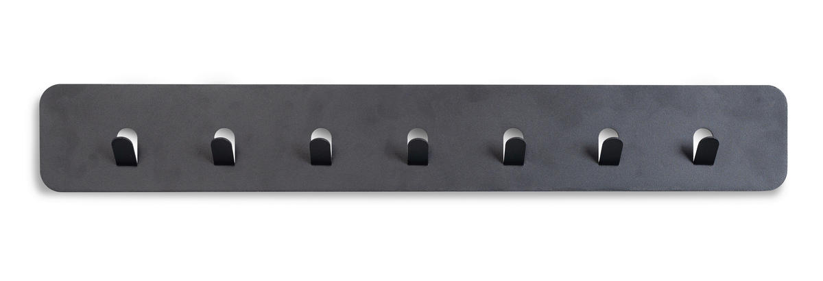 HAKENLEISTE  in Anthrazit  - Anthrazit, Design, Metall (70/10/3cm) - Xora