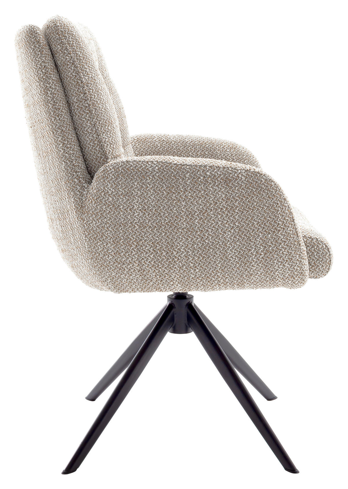 ARMLEHNSTUHL  in Stahl Webstoff  - Schwarz/Cappuccino, Design, Textil/Metall (66/95/74cm) - Novel