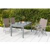 GARTENKLAPPSESSEL-SET Aluminium Taupe  - Taupe/Silberfarben, ROMANTIK / LANDHAUS, Textil/Metall (57/108/65cm) - Gardenson